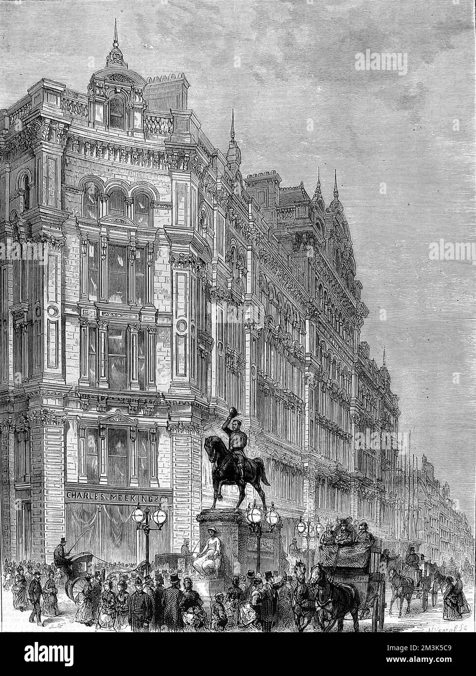 The equestrian statue of Prince Albert, Consort of Queen Victoria, at