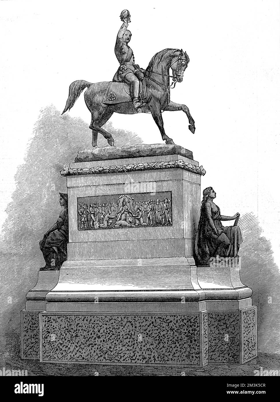 The equestrian statue of Prince Albert, Consort of Queen Victoria, in