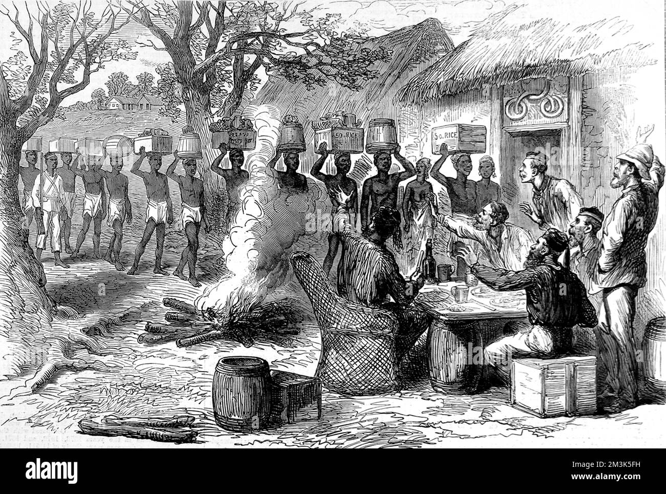The Ashanti War (187374) The arrival of stores Stock Photo Alamy