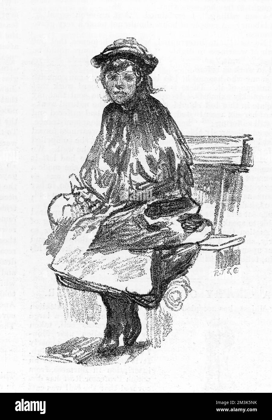 This shows a destitute, povertystricken and homeless young female with