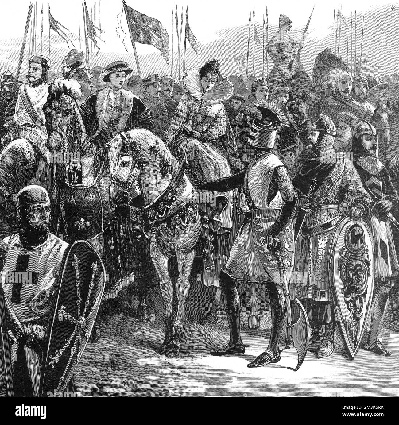 Kings and Queens of England with Barons, Knights and Crusaders who were ...