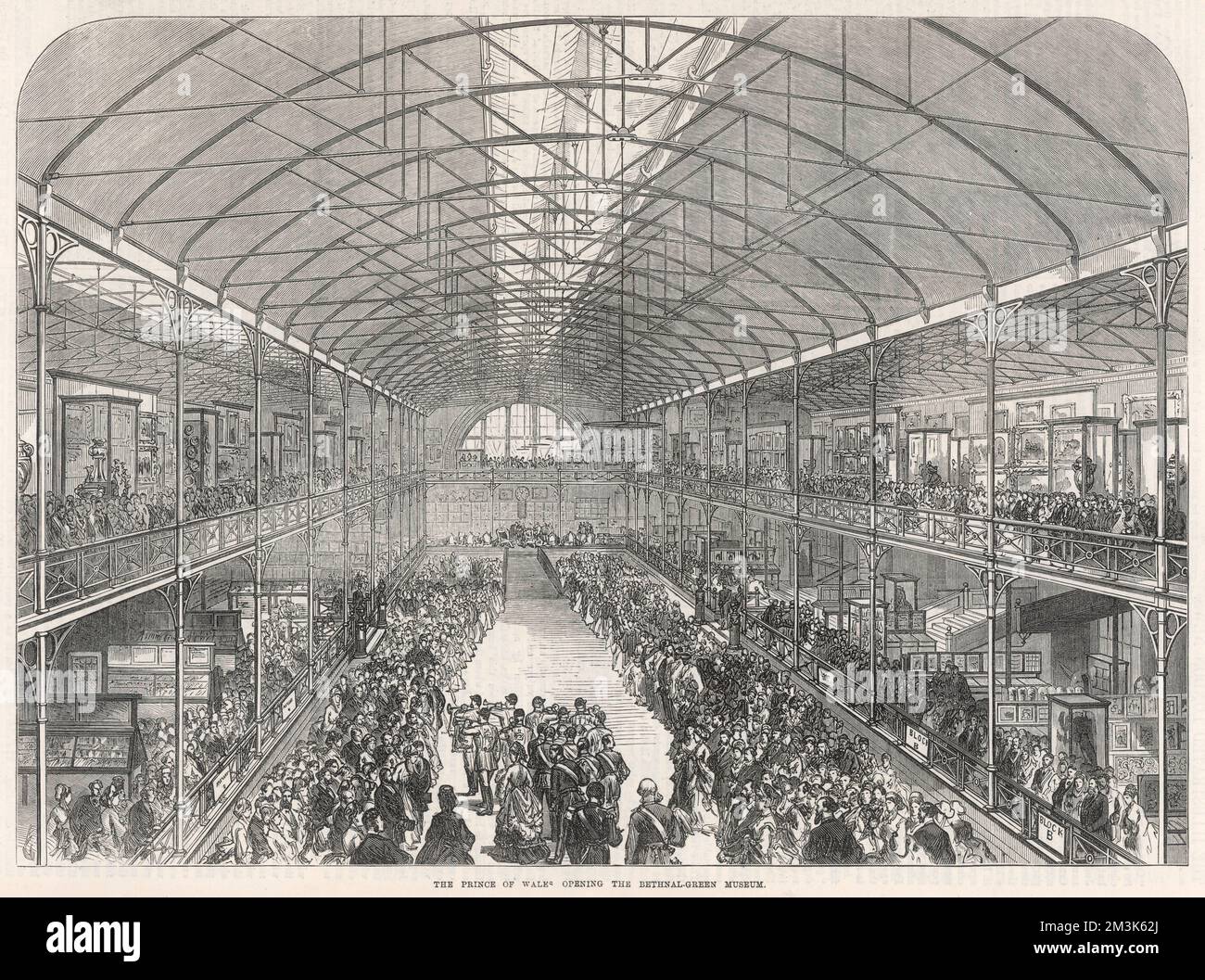View of the official opening of the Bethnal Green Museum, London, as presided over by the Prince of Wales.  1872 Stock Photo