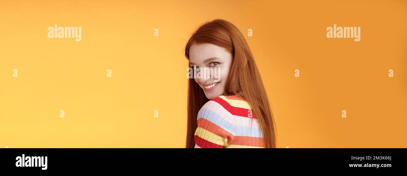 Tenderness, romance, seduction concept. Attractive cheeky flirty young ...