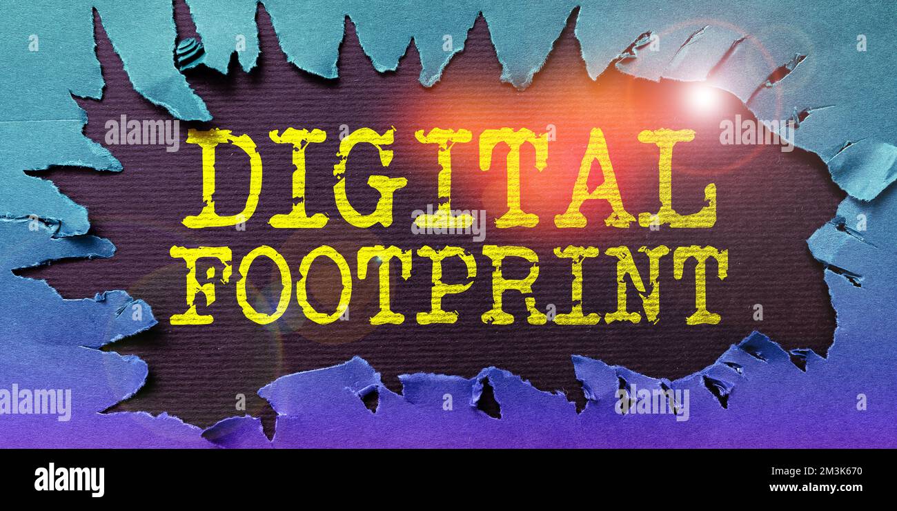 Inspiration showing sign Digital Footprint. Word for uses digital