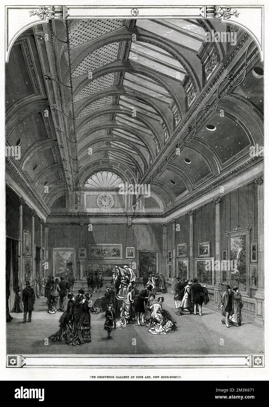 The Grosvenor Gallery of Fine Art, London 1877 Stock Photo