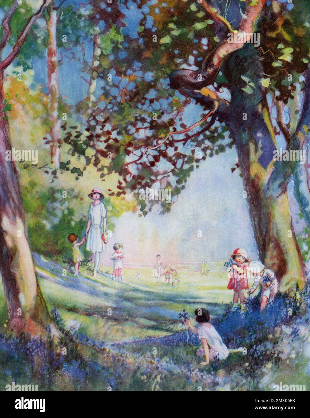 Spring Flowers in Kew Gardens, 1926 Stock Photo - Alamy