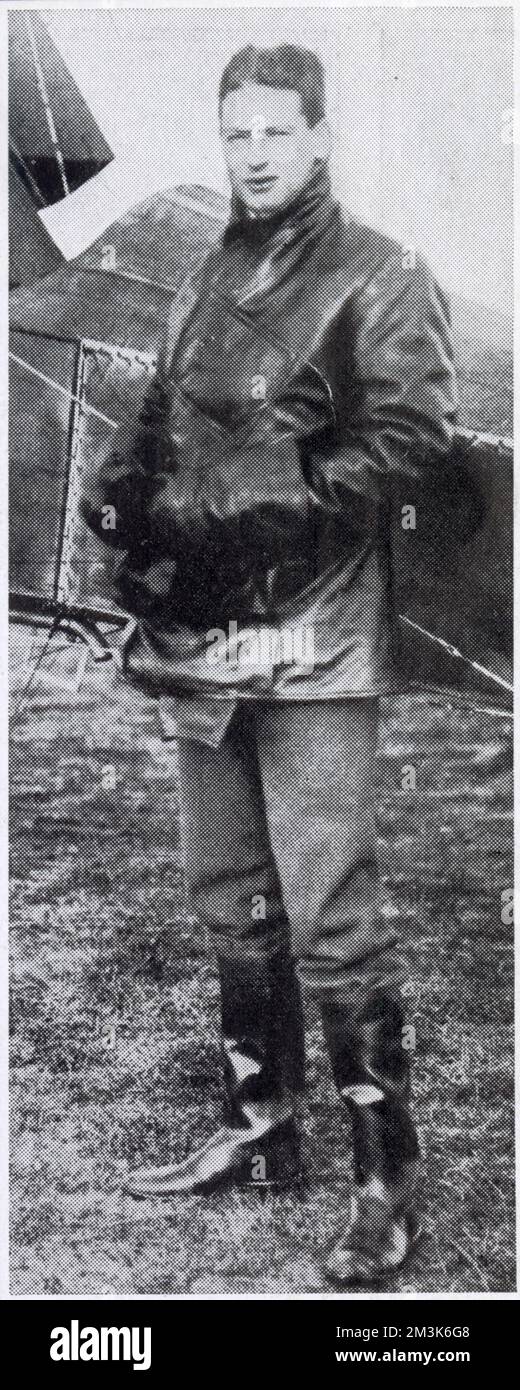 Colonel Archie Christie (1889 - 1962), first husband of Agatha Christie, in his flying gear.  The Christies divorced in 1928, due in part to Archie's long running affair with another woman. Stock Photo