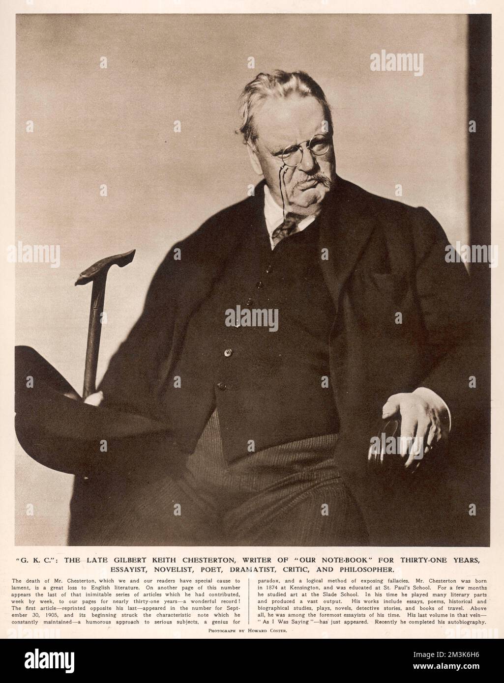 Gilbert Keith Chesterton (1874 - 1936), known as G.K. Gilbert Keith Chesterton (1874 - 1936), known as G.K.