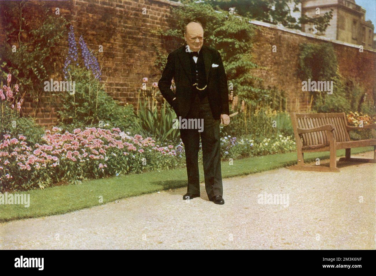 Portrait of Winston Churchill. Stock Photo