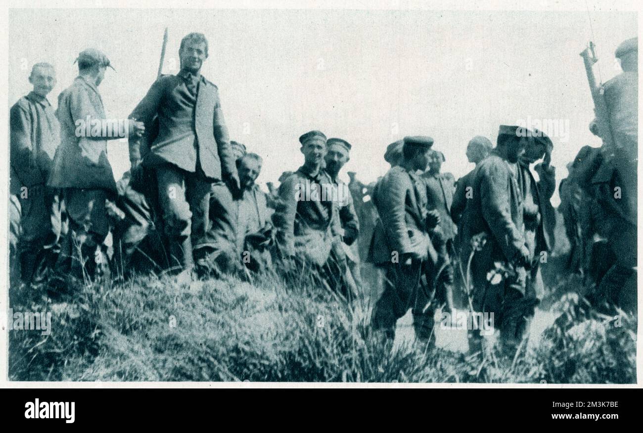 German Prisoners of War 1916 Stock Photo