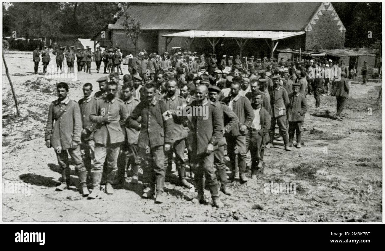 German Prisoners of War 1916 Stock Photo