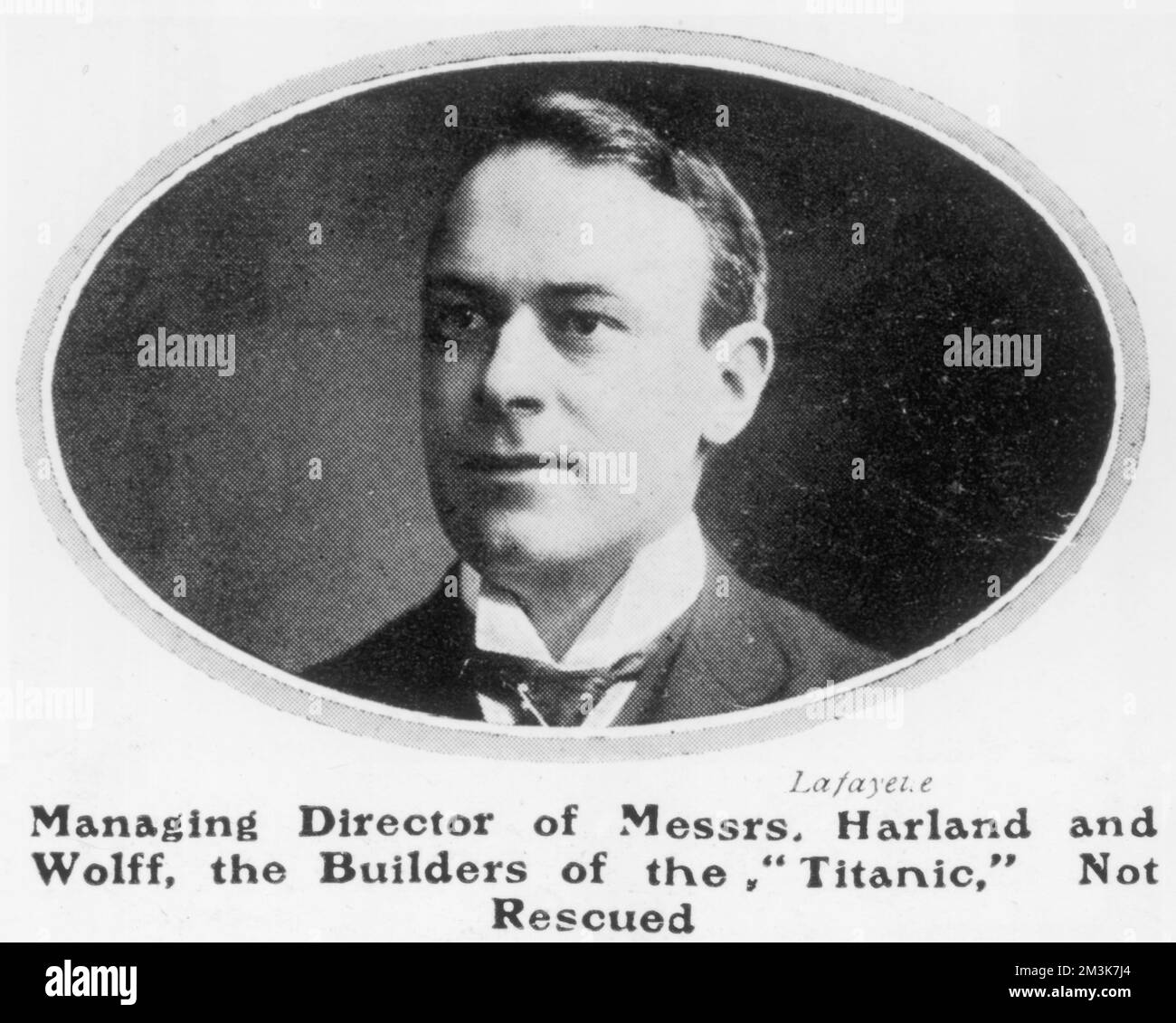 A portrait of Thomas Andrews, Managing Director of Messrs Harland and