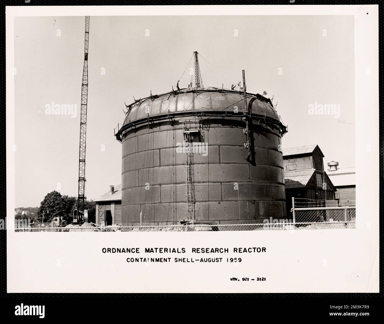 Ordnance Materials Research Reactor, containment shell , Armories, Ordnance industry, Watertown Arsenal Mass..  Records of U.S. Army Operational Stock Photo