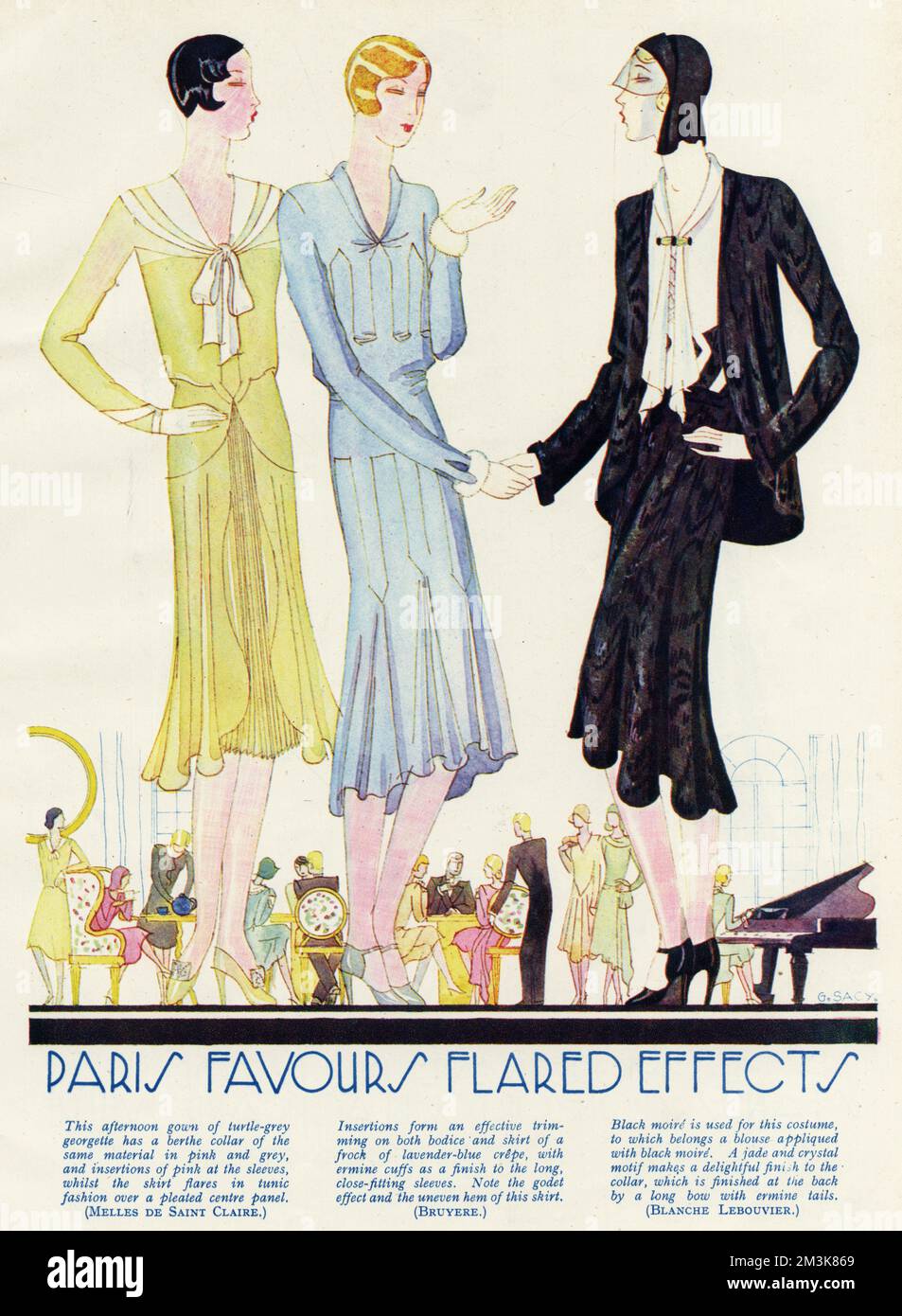 sachin and babi light blue dress BOBBIN LACE EVENING DRESS & SILK CREPE PAJAMAS, 1925-1929 sold at auction  on 4th December