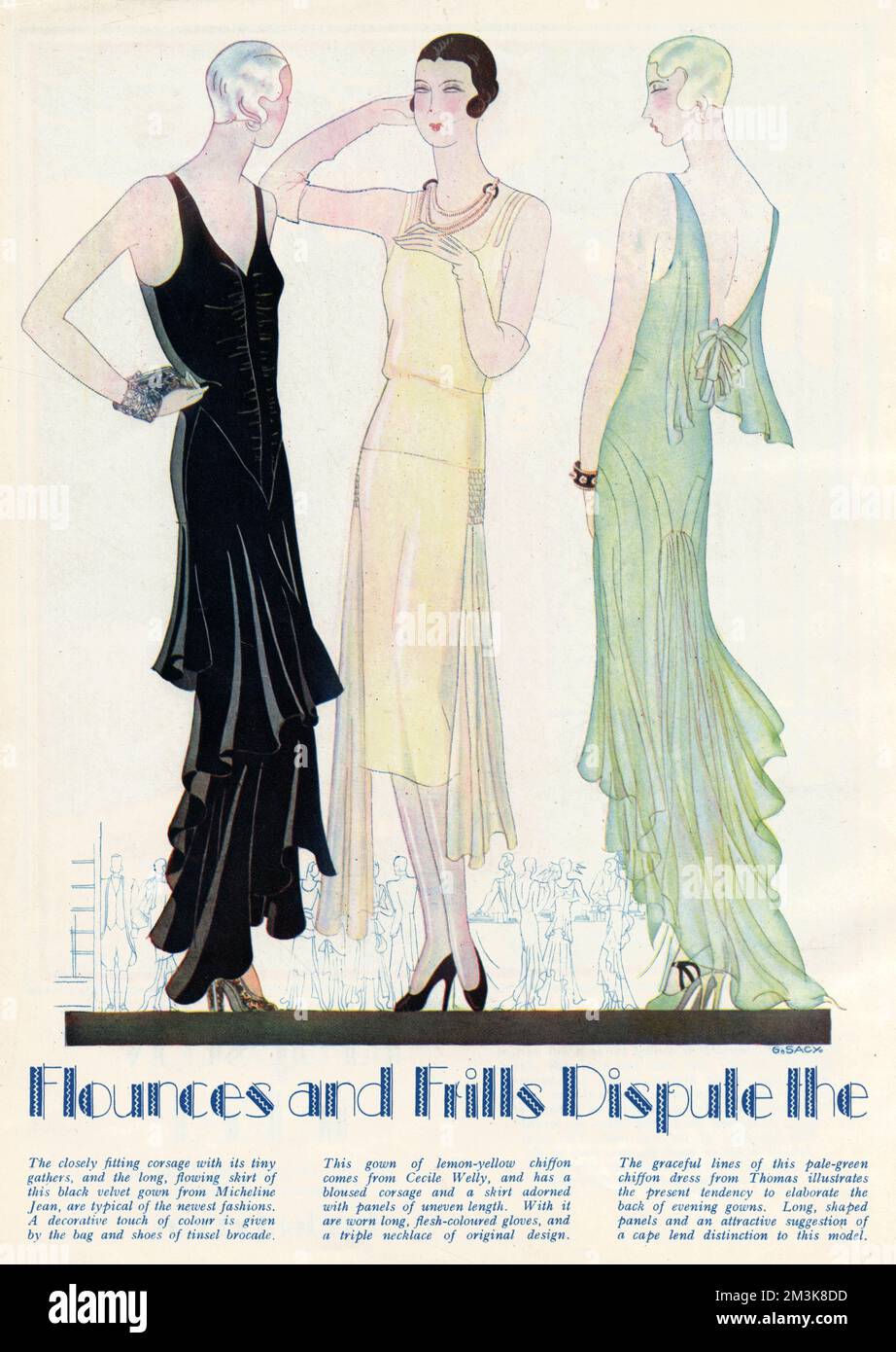 Women's evening dresses 1929 Stock Photo - Alamy