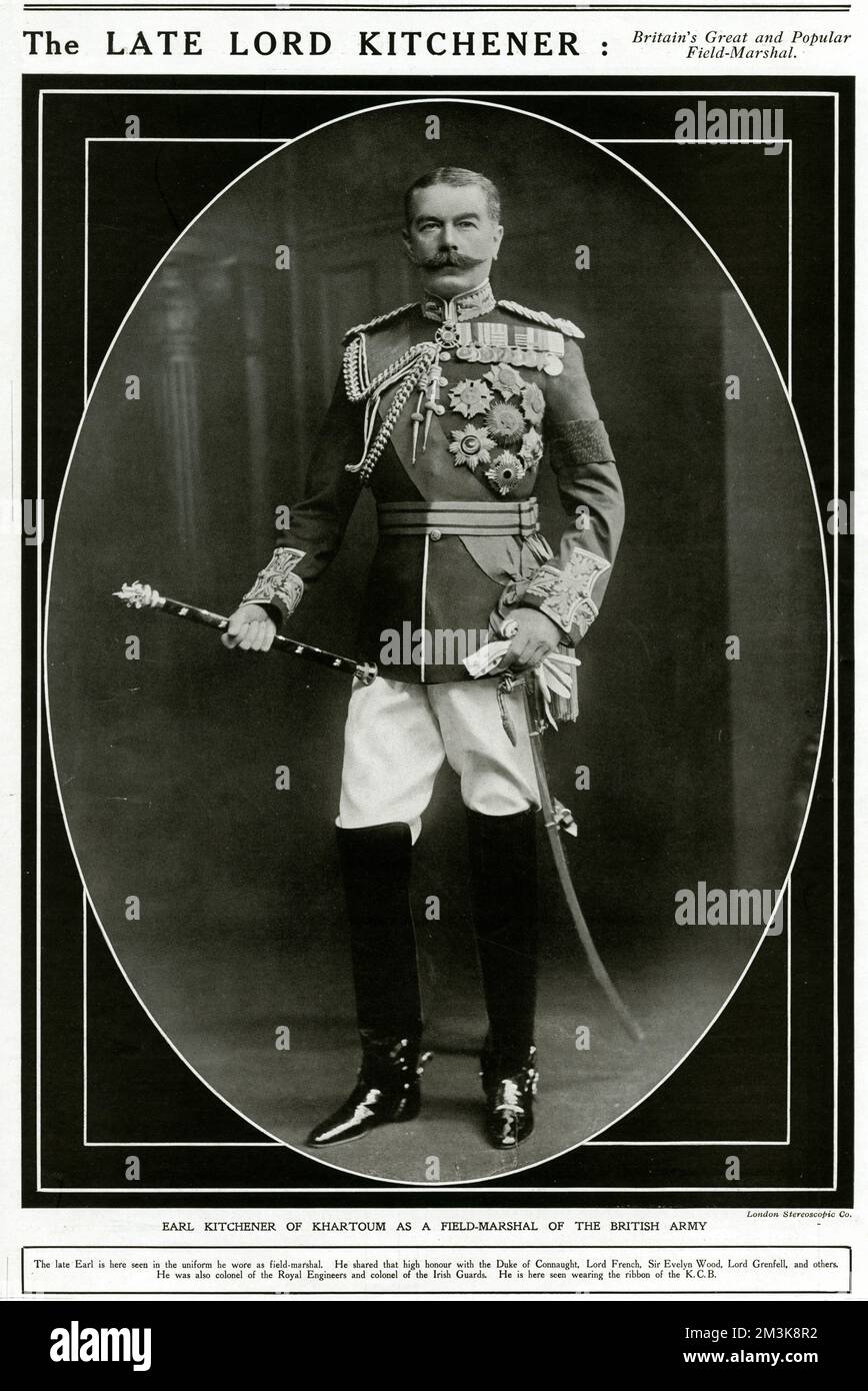 Field marshal the earl kitchener wwi hires stock photography and