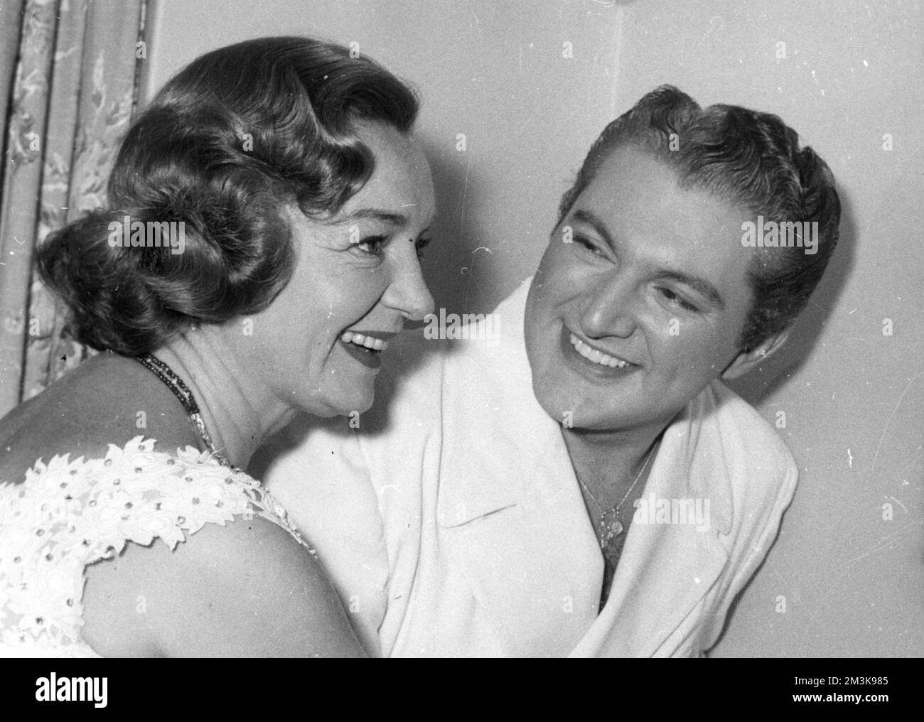 Florence Desmond (1905-1993) English actress with Liberace (1919-1987) American musician Stock Photo