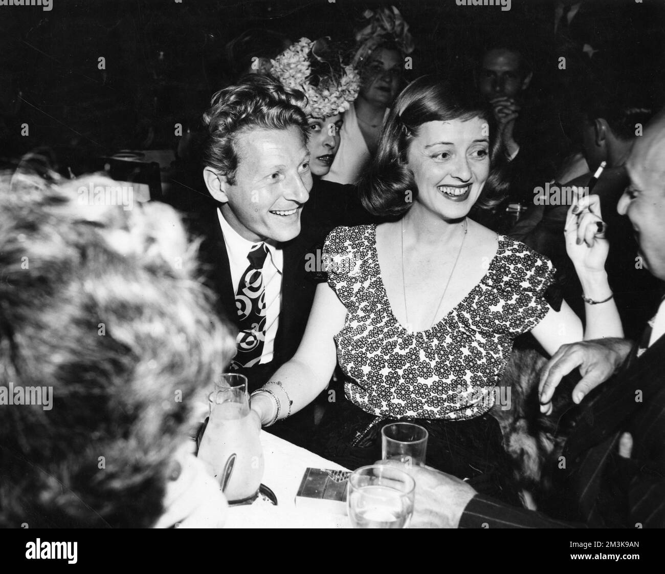 Danny Kaye (1913-1987) American actor and singer with Bette Davis (1908-1989) American actress Stock Photo