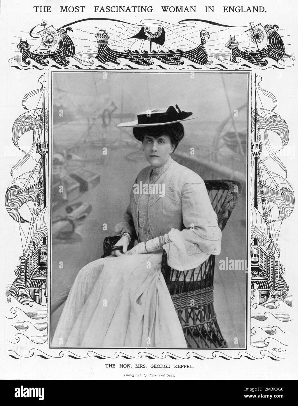 EDWARD VII Mrs George Keppel, mistress of  King Edward VII and, according  to The Sketch, &quot;the most  fascinating woman in England&quot;.   1906 Stock Photo