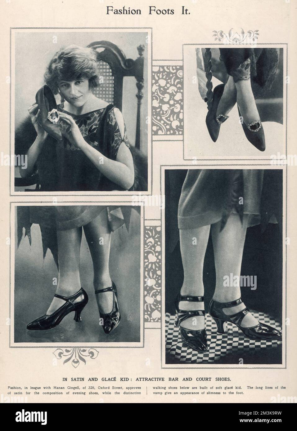 New shoe fashions by Hanan Gingell including satin and glace kid for