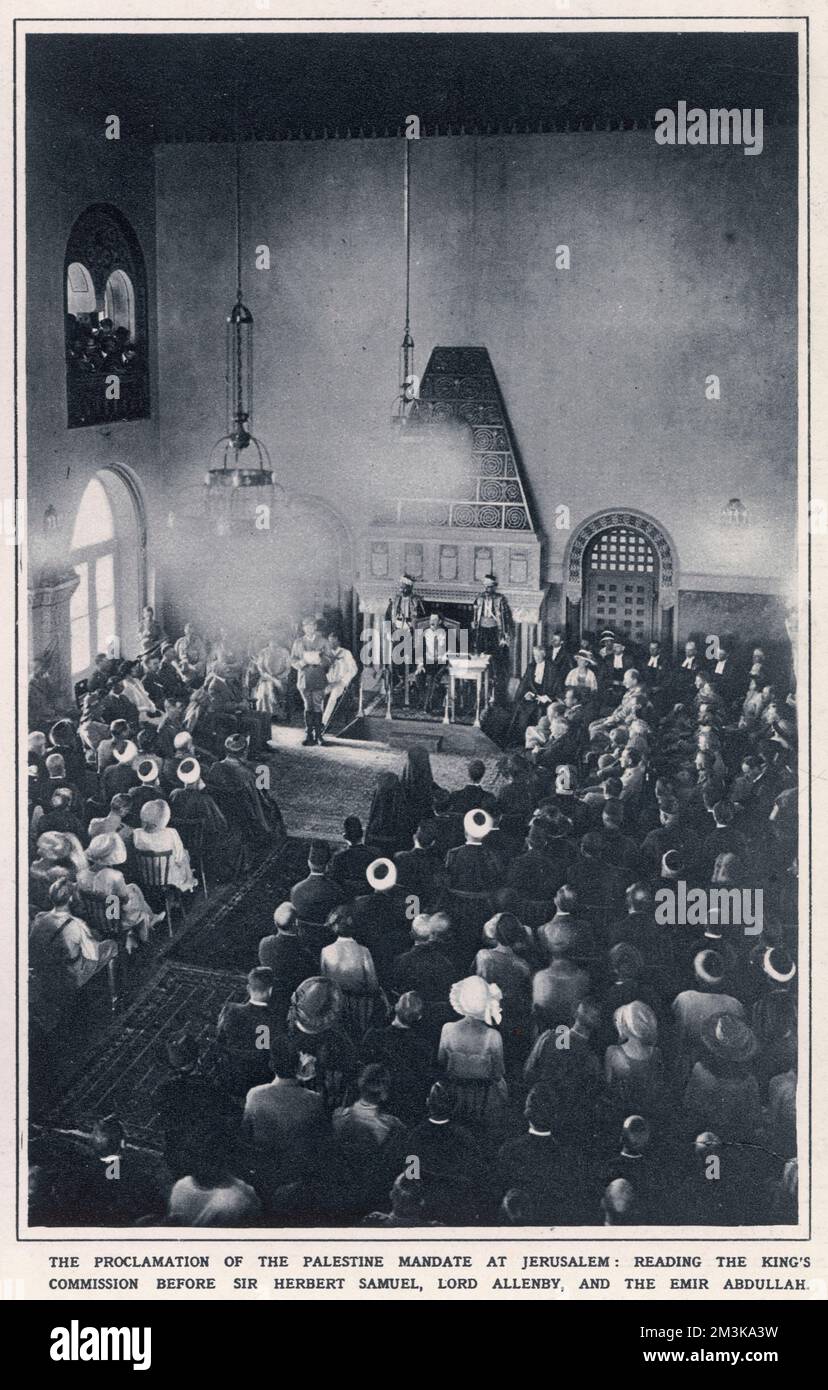 PALESTINE MANDATE 1922 Stock Photo - Alamy