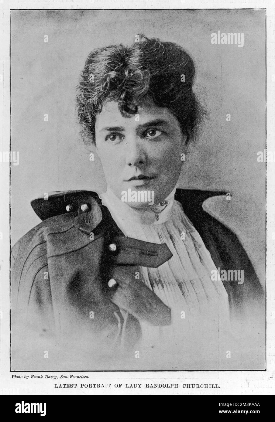 JENNIE JEROME, Lady Randolph Churchill (1854 - 1921), mother of Winston Churchill and wife of the Tory politician Randolph Churchill.   1895 Stock Photo