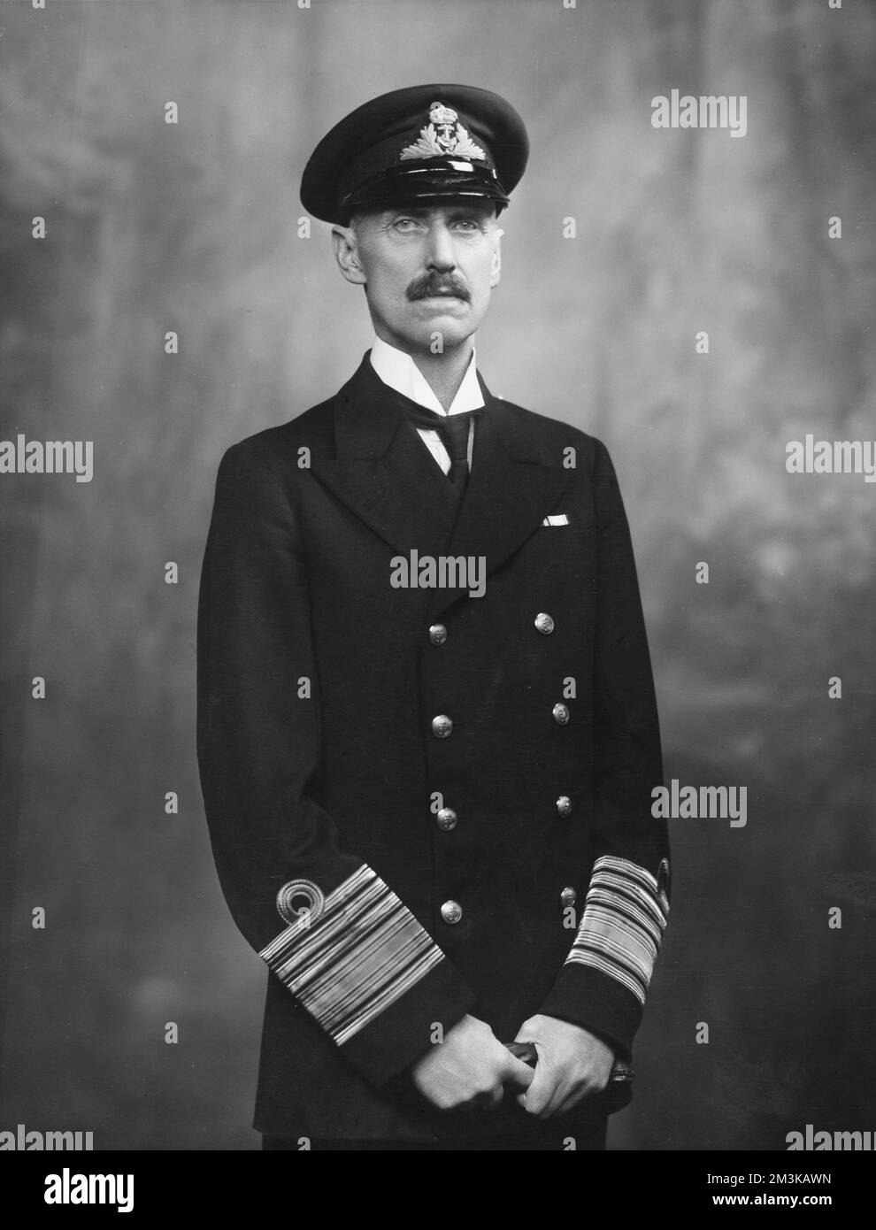 Portrait of King Haakon VII of Norway (1872 - 1957), born Prince Christian Frederik CARL Georg Valdemar Axel of Denmark.  Married Princess Maud of Wales and Great Britain in 1896.  After the dissolution of the Union of Sweden and Norway, he became the leading European Royal candidate to become monarch of the newly independent Norway.  Before accepting the crown, Prince Carl insisted on a referendum.  The Norwegian people voted overwhelmingly for a monarchy and Carl was crowned King Haakon VII in 1906.     Date: c.1940 Stock Photo