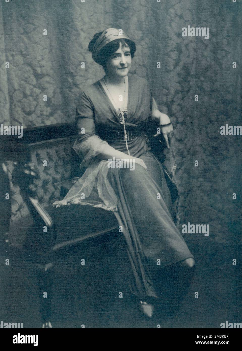 The latest portrait of Lucy Christiana, Lady Duff Gordon who under the name of 'Lucile' conducts two highly successful costumiers' salons, one in London and the other in New York, famous for its emotional gown.     Date: 19th October 1910 Stock Photo