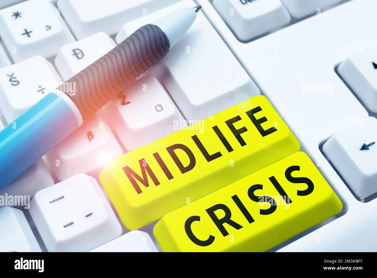 Sign displaying Midlife Crisis. Business overview Software development technique Decomposing an application Stock Photo