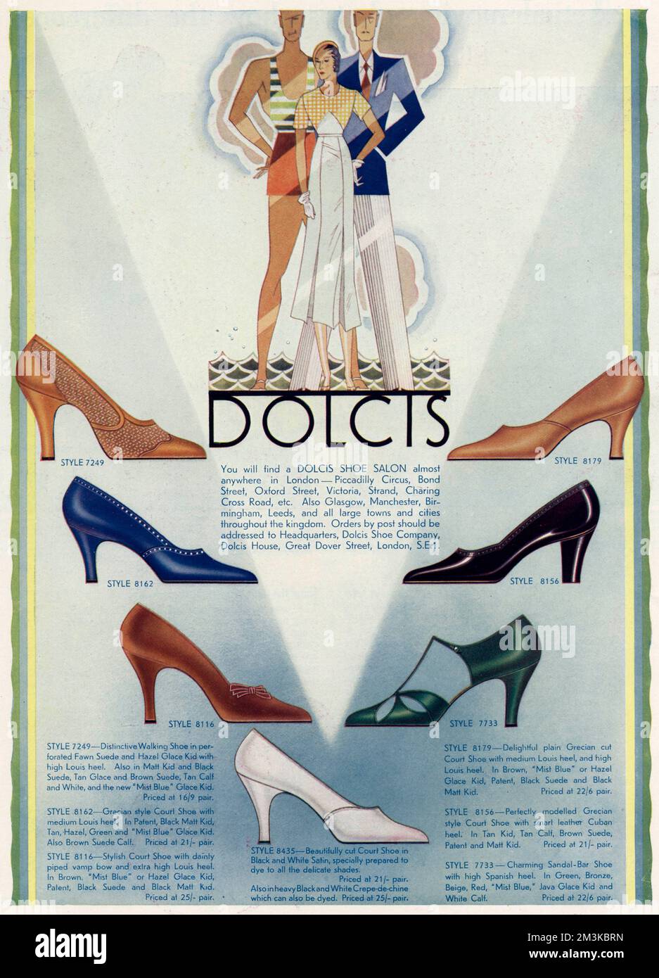 Advert for Dolcis ladies high heels 1932 Stock Photo