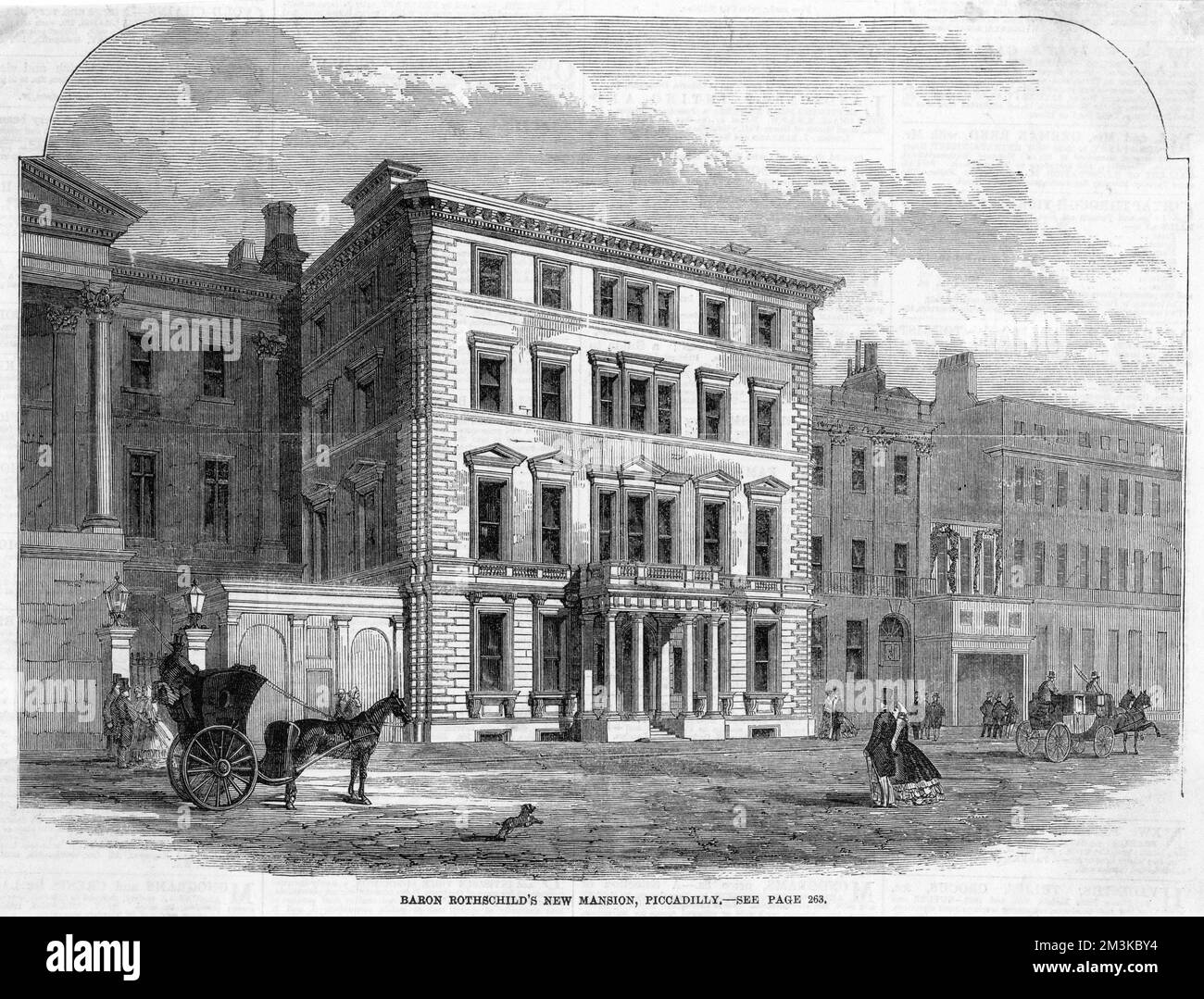 Rothschild House, Piccadilly, London. Baron Rothschild's new residence