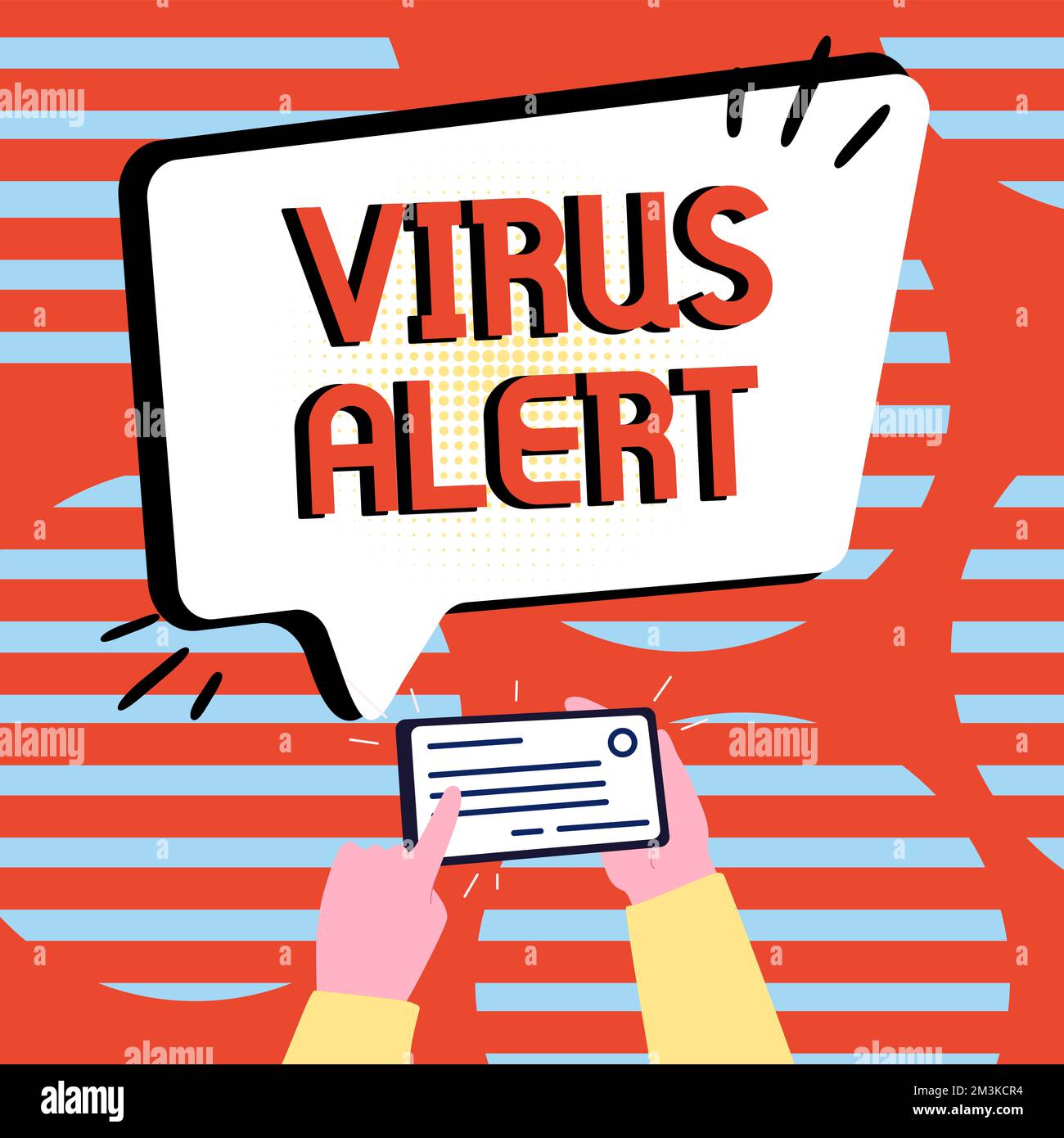 Text sign showing Virus Alert. Word Written on message warning of a non ...