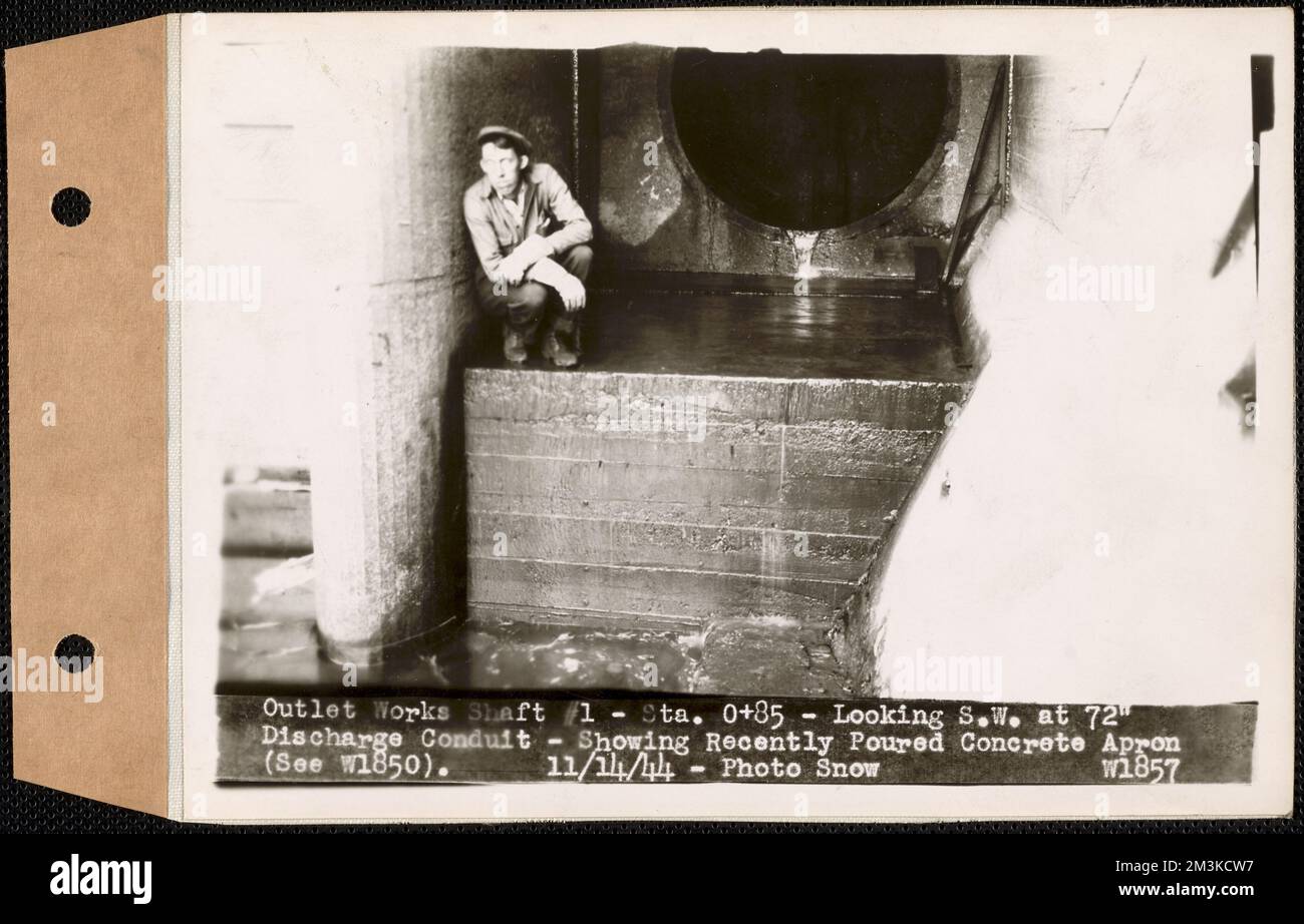 Outlet Channel Shaft 1, Station 0+85, looking southwest, at 72