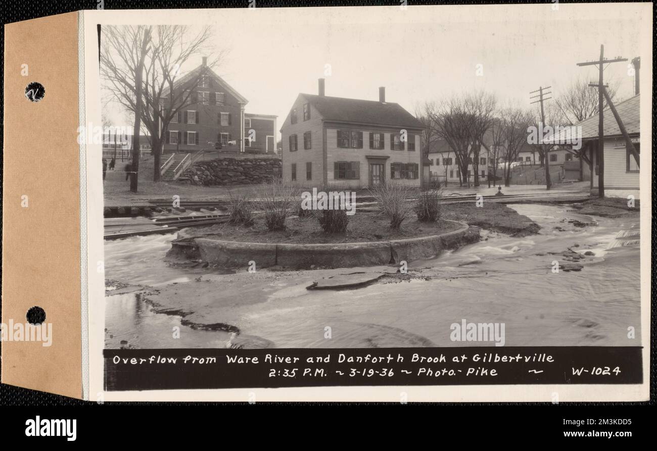 Overflow from Ware River and Danforth Brook at Gilbertville upper dam