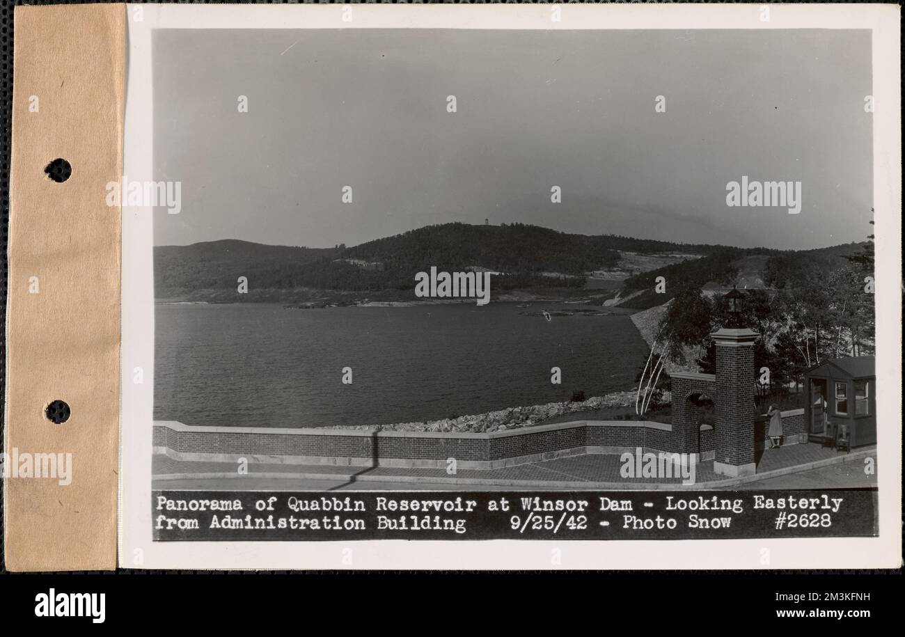 Panorama of Quabbin Reservoir at Winsor Dam, looking easterly from