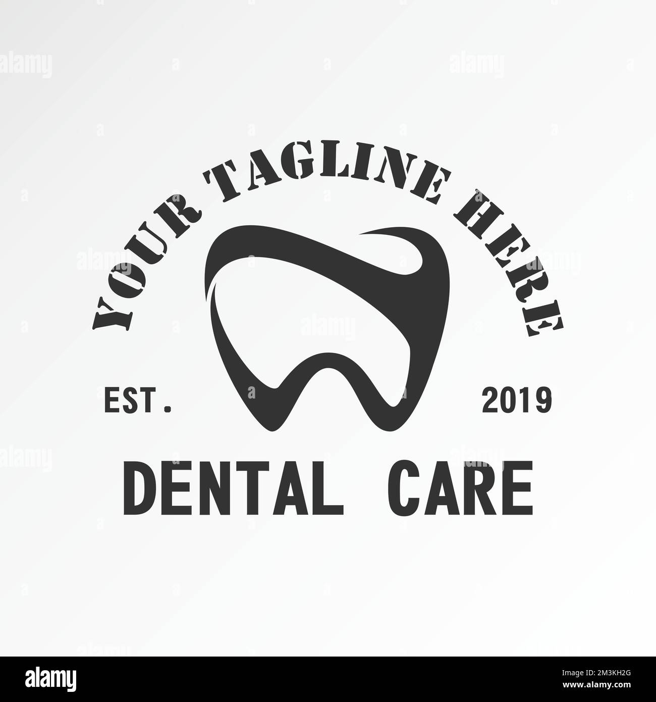 dental, teeth, tooth treatment in classic image graphic icon logo design abstract concept vector stock. Can be used as a symbol related to health. Stock Vector