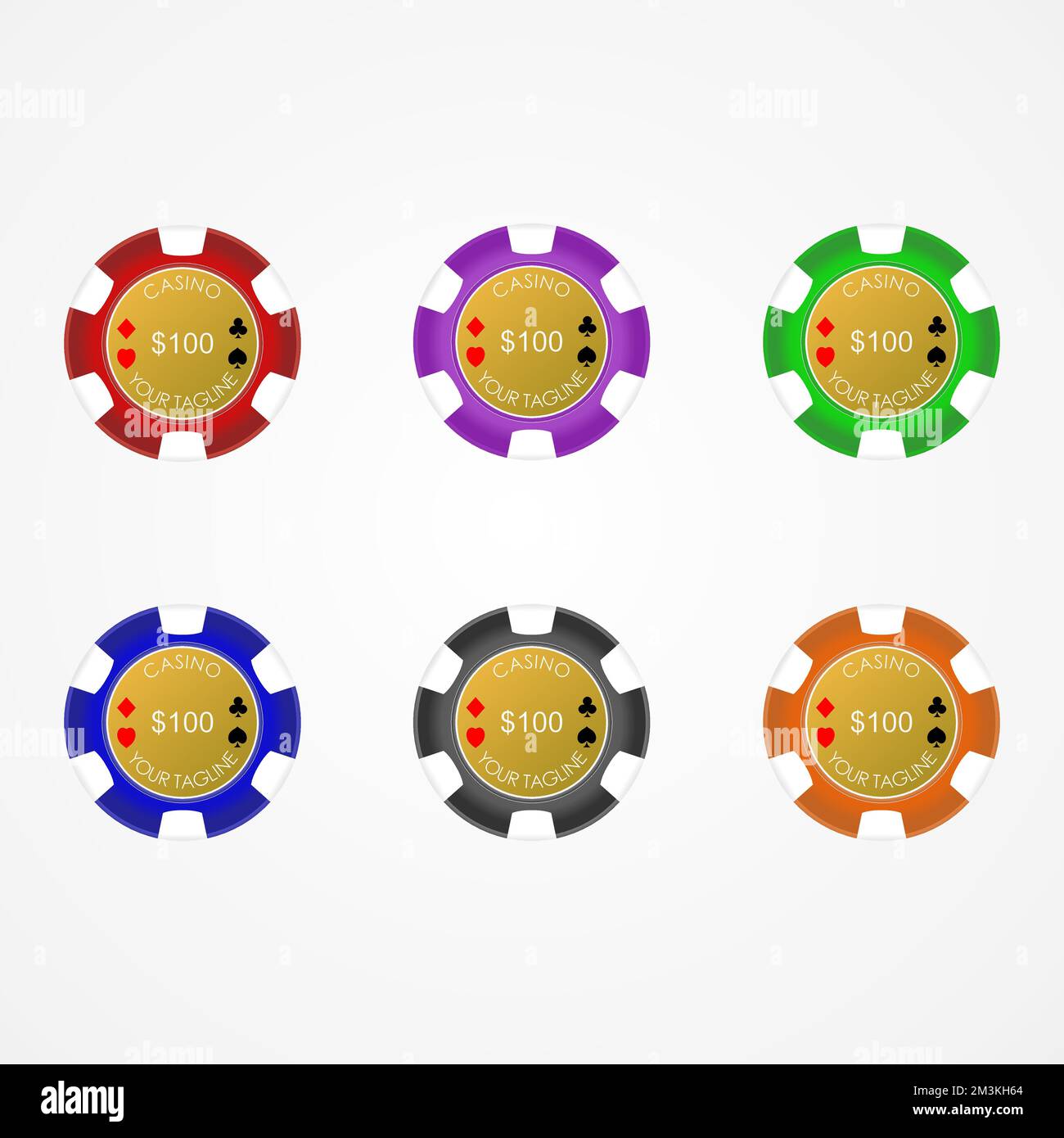 coin gambling with color variations image graphic icon logo design abstract concept vector stock. Can be used as a symbol related to poker game Stock Vector
