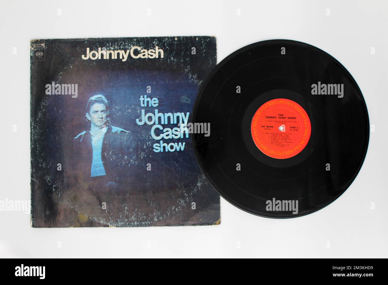 The Johnny Cash Show is the 35th album and live album by American country singer Johnny Cash, recorded at the Grand Ole Opry House record album vinyl Stock Photo