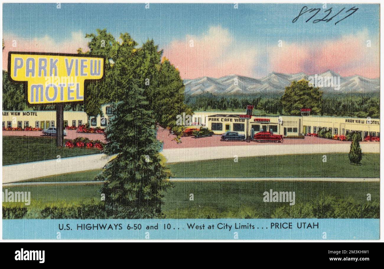 Park View Motel, U.S. highways 6 - 50 and 10... West at city limits... Price, Utah , Motels, Tichnor Brothers Collection, postcards of the United States Stock Photo