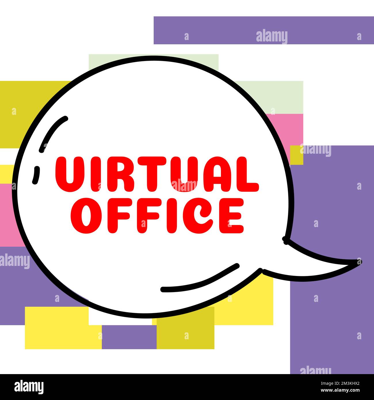 Text showing inspiration Virtual Office. Business concept Mobile work ...