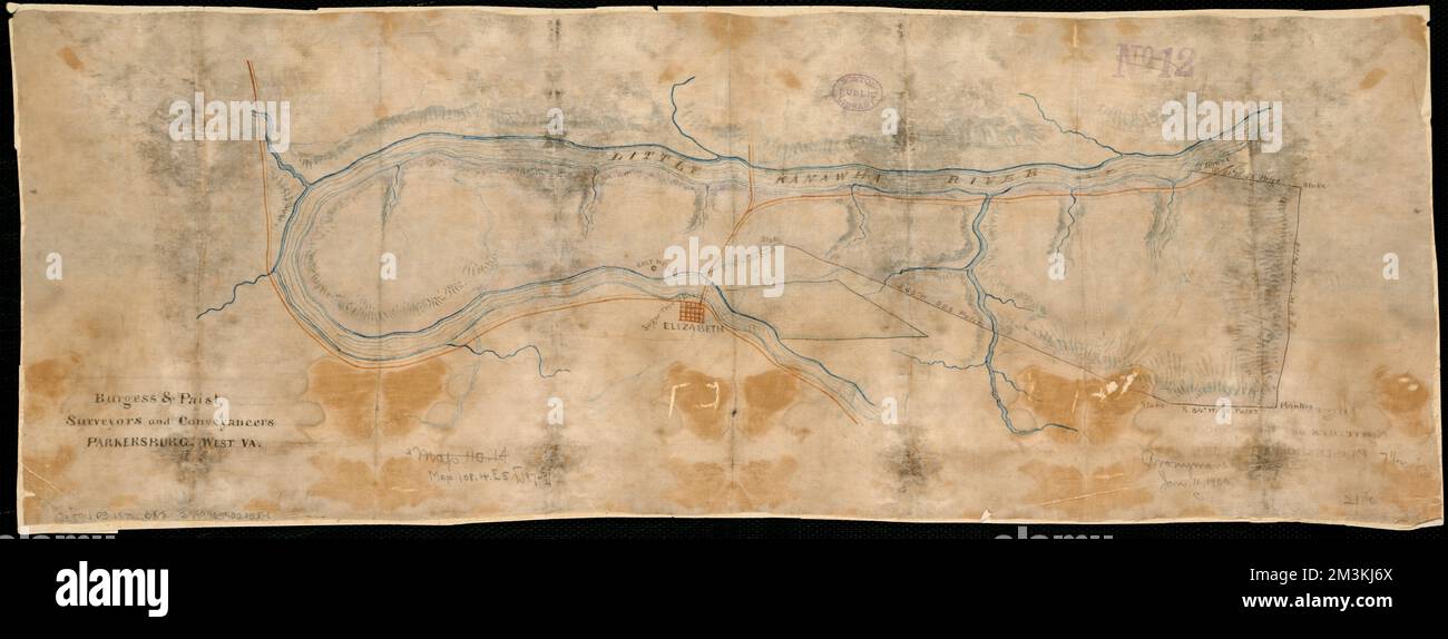 Parkersburg, West Va , Parkersburg W. Va., Maps, Manuscript Norman B