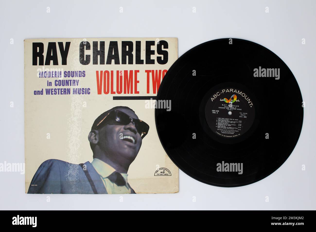 Funk and soul blues and jazz artist, Ray Charles music album on vinyl record LP. Titled Modern Sounds in Country and Western Music Volume Two cover Stock Photo