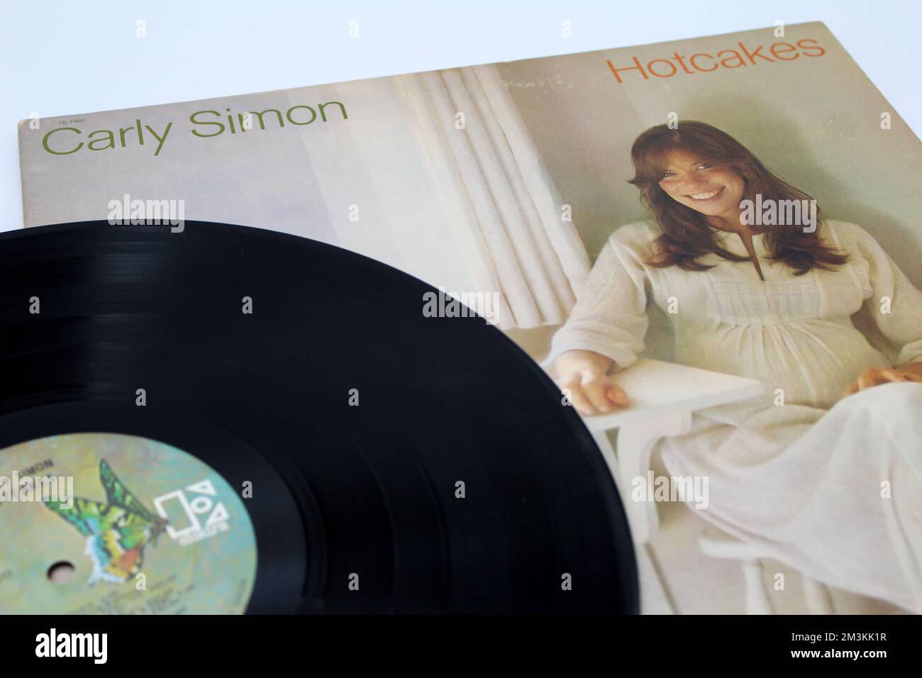 Pop rock artist, Carly Simon music album on vinyl record LP disc. Titled: Hotcakes, album cover Stock Photo
