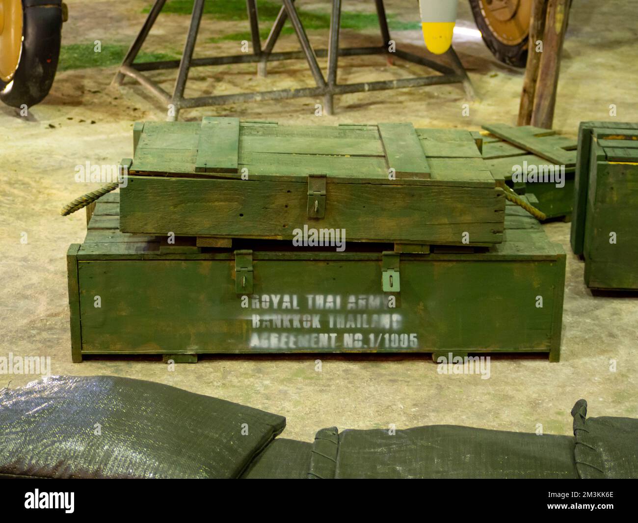 Military equipment boxes and luggage Stock Photo Alamy
