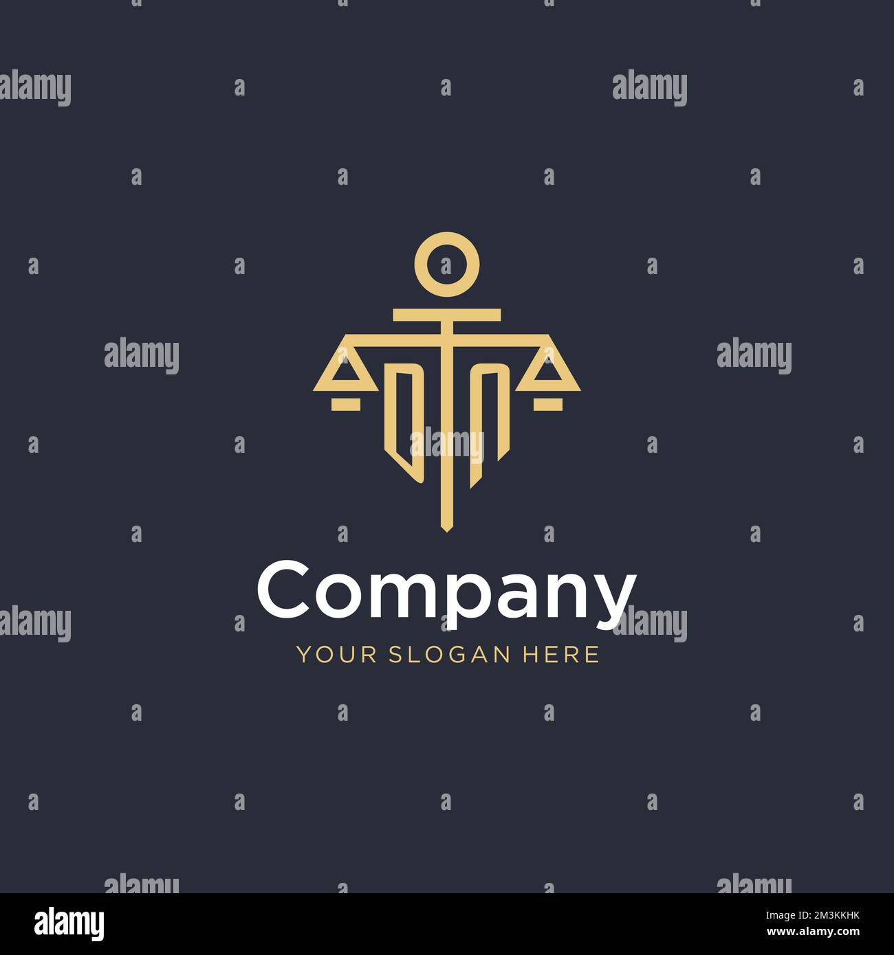 DN initial monogram logo with scale and pillar style design ideas Stock ...