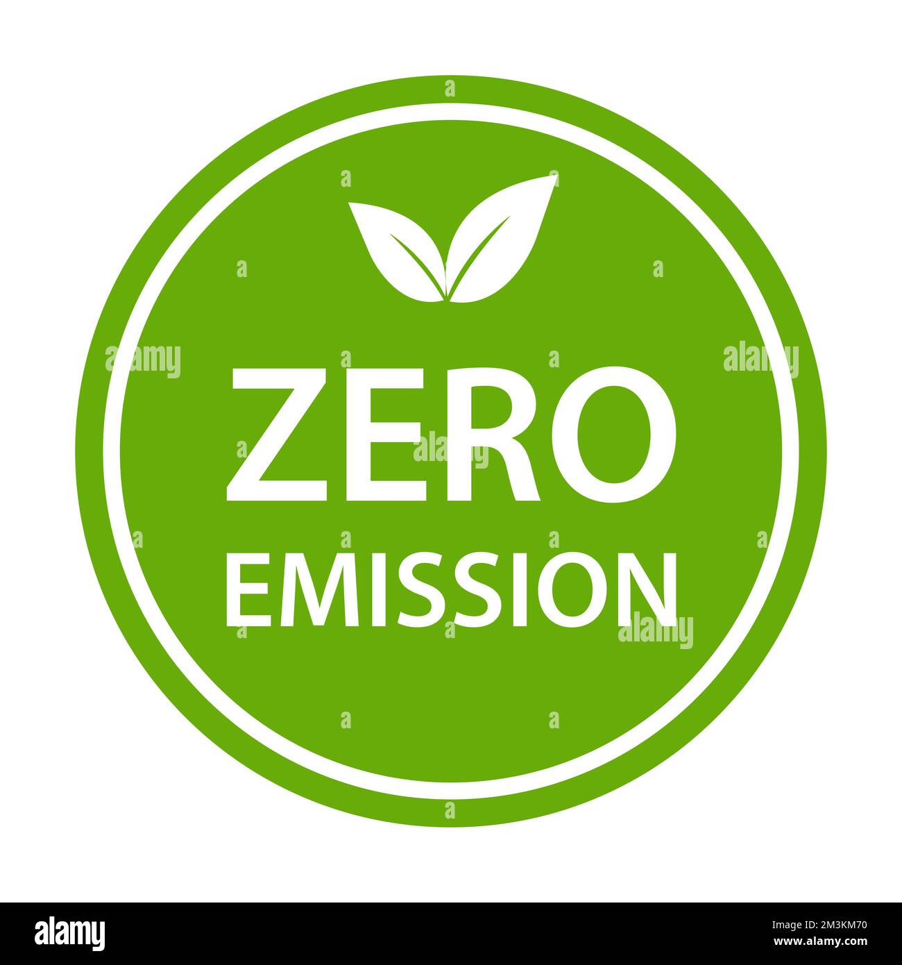 Zero emission icon vector CO2 neutral green sign for your web site
