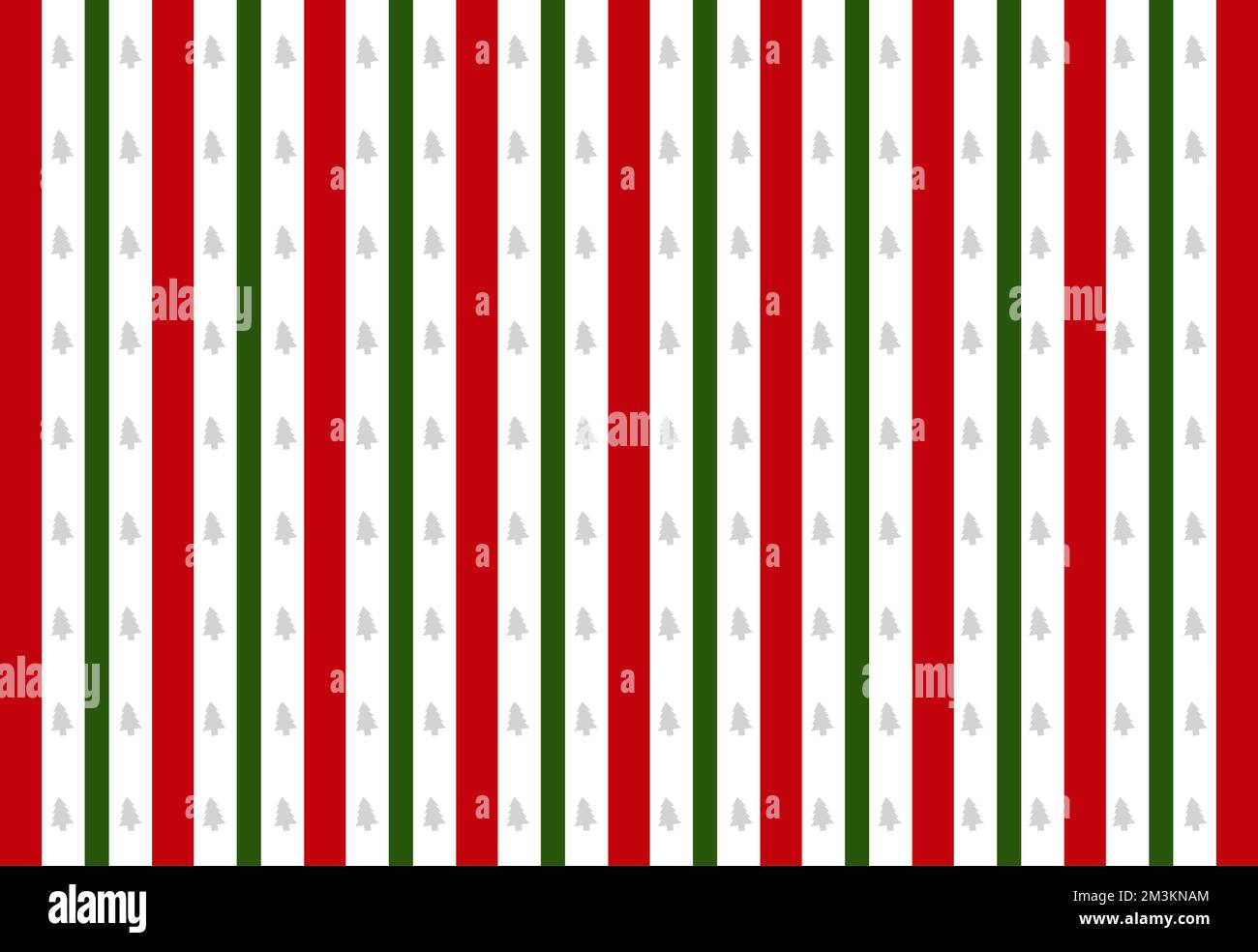 Simple Christmas seamless pattern wallpaper. Christmas tree for card, fabric or wrapping gift. textile collection on white background Stock Vector