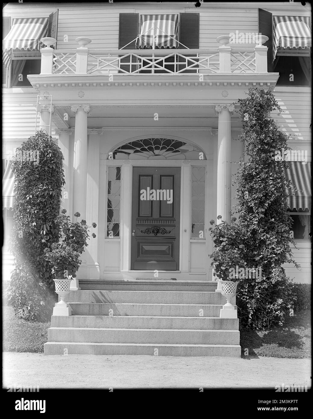 Peabody, Andover Street, exterior detail, front porch, Mrs. Jacob C ...
