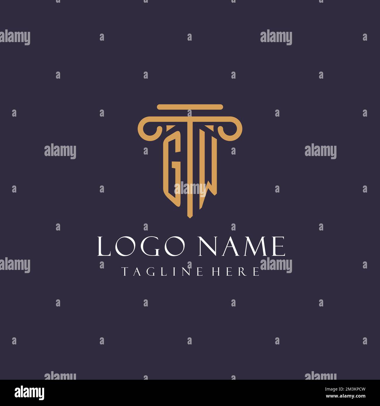 GW monogram initials design for law firm, lawyer, law office with ...