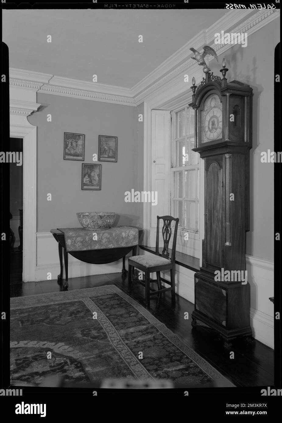 PeirceNichols House, Salem interior, West parlor , Parlors, Longcase